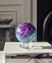 이미지를 갤러리 뷰어에 로드 , Rainbow Fluorite Sphere - 994g #312