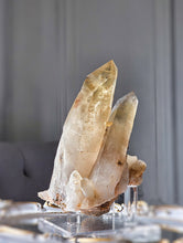 이미지를 갤러리 뷰어에 로드 , Lemurian Citrine Quartz Cluster on Clear Stand - 1.56kg #134