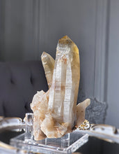이미지를 갤러리 뷰어에 로드 , Lemurian Citrine Quartz Cluster on Clear Stand - 1.56kg #134