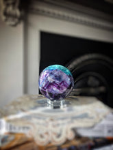 이미지를 갤러리 뷰어에 로드 , Rainbow Fluorite Sphere - 1.6kg #18