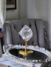 이미지를 갤러리 뷰어에 로드 , Clear Quartz Diamond Shaped Freeform on Gold Stand - 563g #4