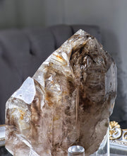 將圖片載入圖庫檢視器 Large Elestial Smoky Skeleton / Skeletal Quartz on Stand - 2.08kg #4