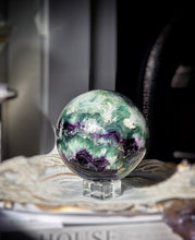 이미지를 갤러리 뷰어에 로드 , Large Snowflake Rainbow Fluorite Sphere - 2kg #97