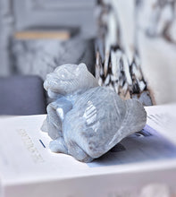 이미지를 갤러리 뷰어에 로드 , Blue Agate Geode Cat Carving - 515g #397