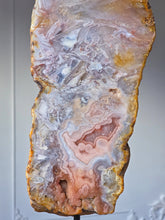 Cargar imagen en el visor de la galería, Pink Amethyst Slab on Black Stand - 1.75kg #46
