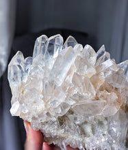Load image into Gallery viewer, High Grade Himalayan Quartz Cluster on Clear Stand - 915g #519