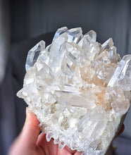 Load image into Gallery viewer, High Grade Himalayan Quartz Cluster on Clear Stand - 915g #519