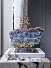 將圖片載入圖庫檢視器 Rainbow Fluorite Slab - 868g #537