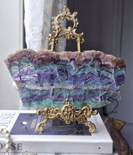 將圖片載入圖庫檢視器 Rainbow Fluorite Slab - 868g #537