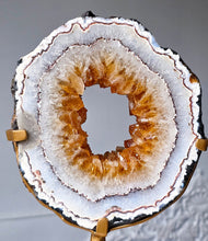 Load image into Gallery viewer, Citrine Quartz Portal / Ring on Gold Stand - 1.75kg #536
