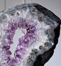이미지를 갤러리 뷰어에 로드 , Large Rutilated Amethyst Portal / Slab on Black Stand - 7.16kg #135