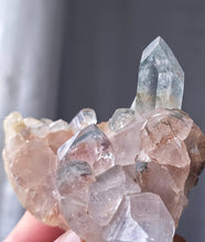 Lade das Bild in den Galerie-Viewer, Green Phantom Pink Himalayan Quartz Cluster - small 185g #550