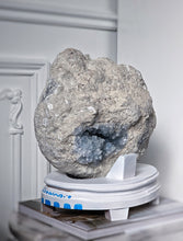 Load image into Gallery viewer, Large High Grade Celestite Geode / Cluster on Wooden Hand Painted Stand - 11.73kg #17