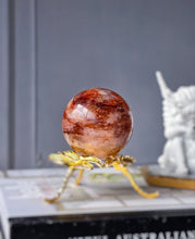 이미지를 갤러리 뷰어에 로드 , Fire Quartz / Red Hematoid Quartz Sphere - 330g #26