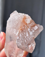 Load image into Gallery viewer, Pink Himalayan Quartz Cluster on Stand - 264g #559 ( Skeleton inclusion )