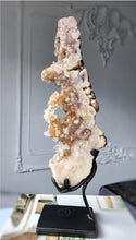 이미지를 갤러리 뷰어에 로드 , Pink Amethyst Flower Slab on Metal Stand - 1.45kg #107