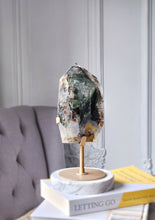 이미지를 갤러리 뷰어에 로드 , Garden Quartz / Lodolite Freeform on Gold Stand - 1.5kg #175