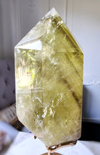 이미지를 갤러리 뷰어에 로드 , Large Phantom Smoky Citrine Double Terminated on Gold Stand - 3.1kg #116