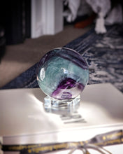 이미지를 갤러리 뷰어에 로드 , Rainbow Fluorite Sphere - 601g #314