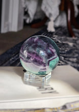 이미지를 갤러리 뷰어에 로드 , Rainbow Fluorite Sphere - 601g #314