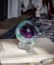 이미지를 갤러리 뷰어에 로드 , Rainbow Fluorite Sphere - 601g #314