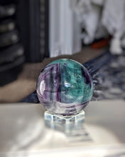 이미지를 갤러리 뷰어에 로드 , Rainbow Fluorite Sphere - 601g #314