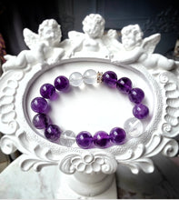 將圖片載入圖庫檢視器 Clear Quartz x Amethyst Bracelet - 12.5mm