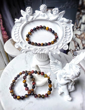 將圖片載入圖庫檢視器 Rainbow Tiger Eye Beacelet - Mixed Colors - 8.5mm