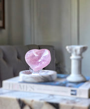 이미지를 갤러리 뷰어에 로드 , Rose Quartz Heart Bowl - 320g #393