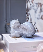 將圖片載入圖庫檢視器 Agate Geode Cat Carving - 580g #264