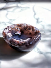 將圖片載入圖庫檢視器 Black Flower Agate Bowl / Soap Dish - 458g #389