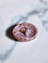 將圖片載入圖庫檢視器 Pink Flower Agate Bowl / Jewellery Dish Tray - small 157g #387