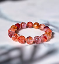 Cargar imagen en el visor de la galería, | High Grade | Golden Healer x Red Hematoid Quartz Bracelet - 51g / 15mm #381