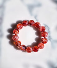 將圖片載入圖庫檢視器 Fire Quartz / Red Hematoid Quartz Bracelet - 53g / 15mm #384