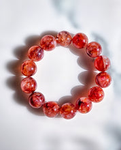將圖片載入圖庫檢視器 Fire Quartz / Red Hematoid Quartz Bracelet - 53g / 15mm #384