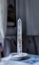 이미지를 갤러리 뷰어에 로드 , Clear Quartz Tower with Golden Healer Inclusion - Skinny & Tall 401g #379