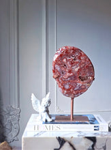 이미지를 갤러리 뷰어에 로드 , Pink Amethyst Slab on Rose Gold Stand - 1.66kg #348