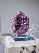 Cargar imagen en el visor de la galería, Amethyst Cluster / Geode on Black Stand - 2.76kg #139