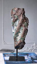Load image into Gallery viewer, Black Amethyst x Cacoxenite Cluster on Black Stand - 2.58kg #122