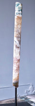 이미지를 갤러리 뷰어에 로드 , Pink Amethyst x Green Jasper Slab on Black Stand - 1.85kg #17
