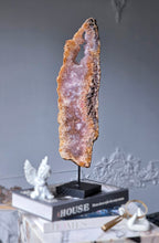 Cargar imagen en el visor de la galería, Pink Amethyst Slab on Black Stand - 1.68kg #49