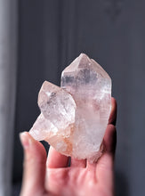 Load image into Gallery viewer, Pink Himalayan Quartz Cluster on Stand - 264g #559 ( Skeleton inclusion )