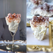 이미지를 갤러리 뷰어에 로드 , Red Phantom Quartz Cluster on Gold Stand - 538g #149