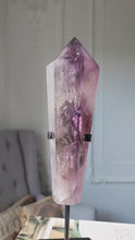 Load and play video in Gallery viewer, Phantom Amethyst Wand on Black Stand - 716g #4