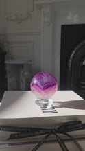 비디오를 갤러리 뷰어 Rainbow Fluorite Sphere - 360g #317에 로드 및 재생