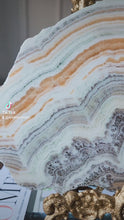 비디오를 갤러리 뷰어 Orange Calcite Slab - 596g #1에 로드 및 재생