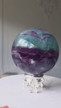 비디오를 갤러리 뷰어 Large Rainbow Fluorite Sphere - 2.43kg #313에 로드 및 재생