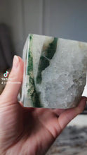비디오를 갤러리 뷰어 Moss Agate Cube - 687g #203에 로드 및 재생