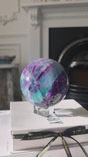비디오를 갤러리 뷰어 Large Rainbow Fluorite Sphere - 2.72kg #311에 로드 및 재생