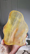 비디오를 갤러리 뷰어 Amber Yellow Fluorite Bowl - 756g #98에 로드 및 재생